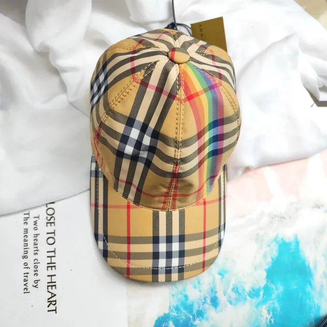 Burberry Baseball Cap Rainbow Check