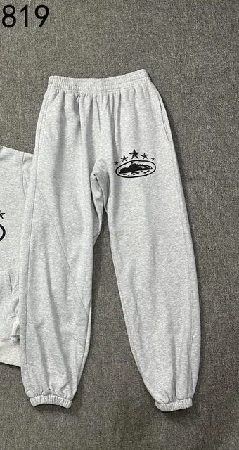 Jogger Pants Heather Grey with Graphic Print