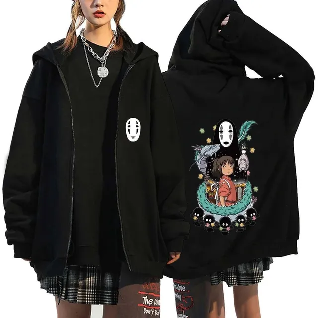 Studio Ghibli Zip-Up Hoodie Spirited Away Print