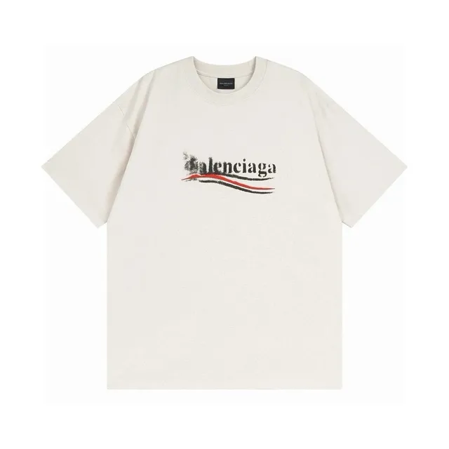 Balenciaga Logo T-Shirt Distressed Logo