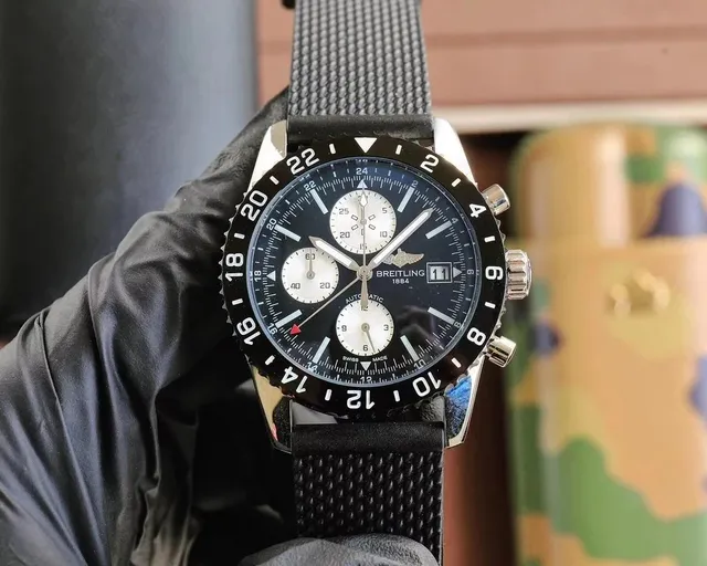 Breitling Chronomat Black Dial with White Subdials