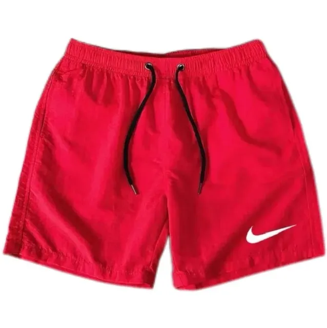 Nike Board Shorts Swoosh Logo Red