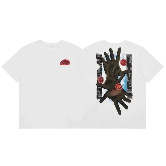 Travis Scott Graphic T-Shirt Hands Print