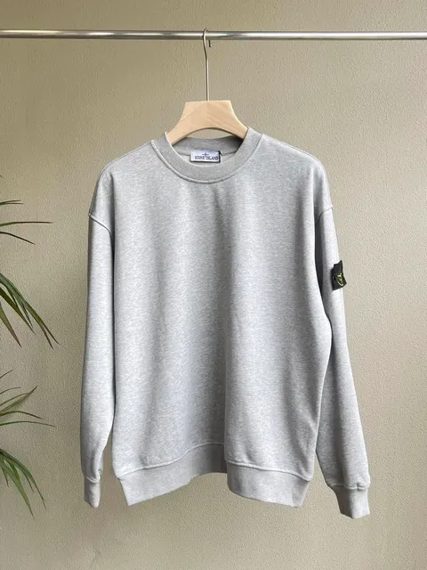 Stone Island Crewneck Sweatshirt Classic Logo Patch