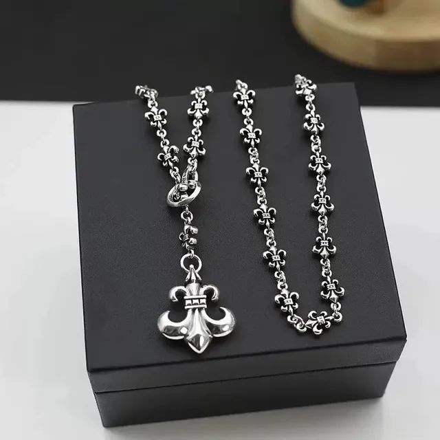 Chrome Hearts Fleur-de-Lis Necklace Sterling Silver