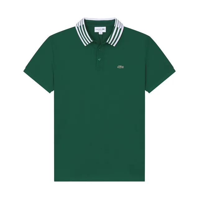 Lacoste Polo Shirt Striped Collar