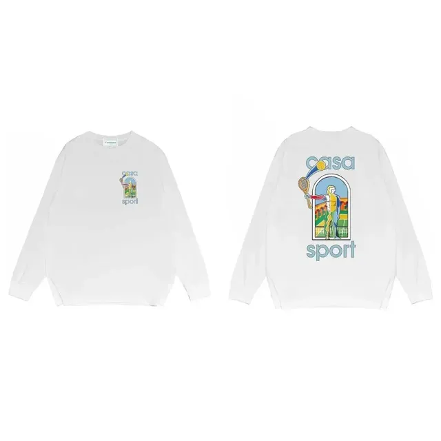 Casablanca Long Sleeve Tee Tennis Club Graphic