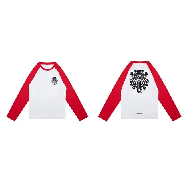 Raglan Long Sleeve Tee Chrome Hearts Crest