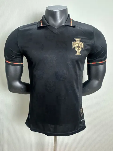 Nike Portugal National Team Jersey Black Gold Shield