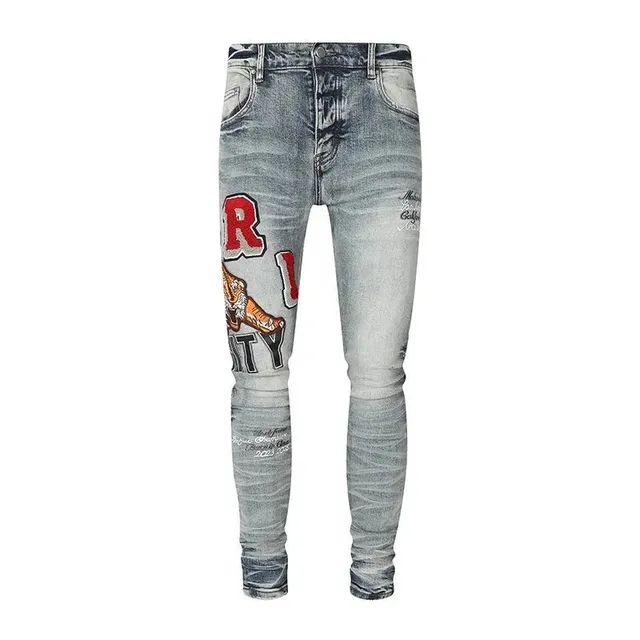 Slim Fit Jeans Tiger Patch