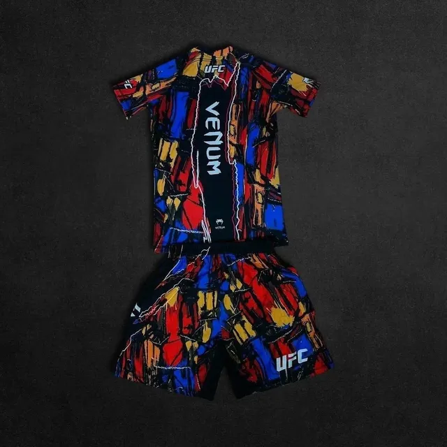 Venum Rash Guard & Shorts Set Abstract Print