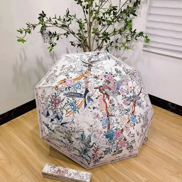 Decorative Umbrella Floral Bird Print
