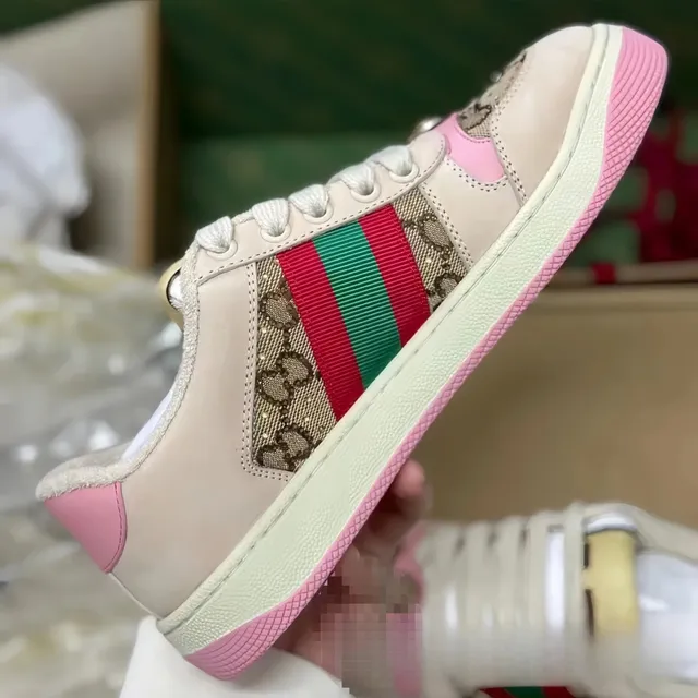 Gucci Ace Low Web Stripe GG Canvas