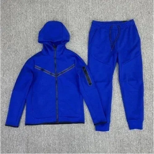 Nike Tech Fleece Hoodie and Joggers Royal Blue