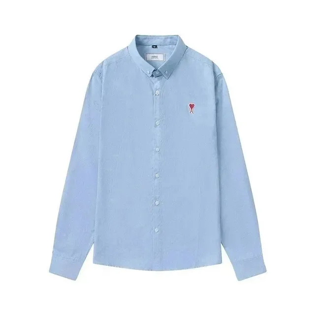 AMI Paris Button-Up Shirt Heart Logo
