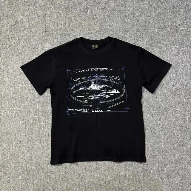 Graphic T-Shirt Blueprint Print