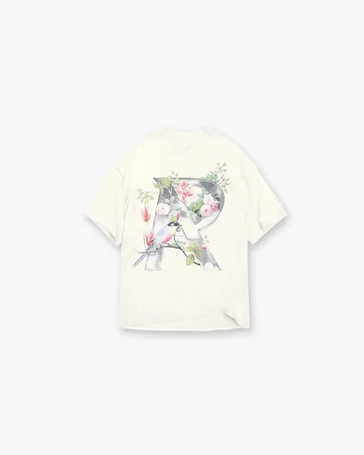 Rhude Graphic Tee Floral Bird R Logo