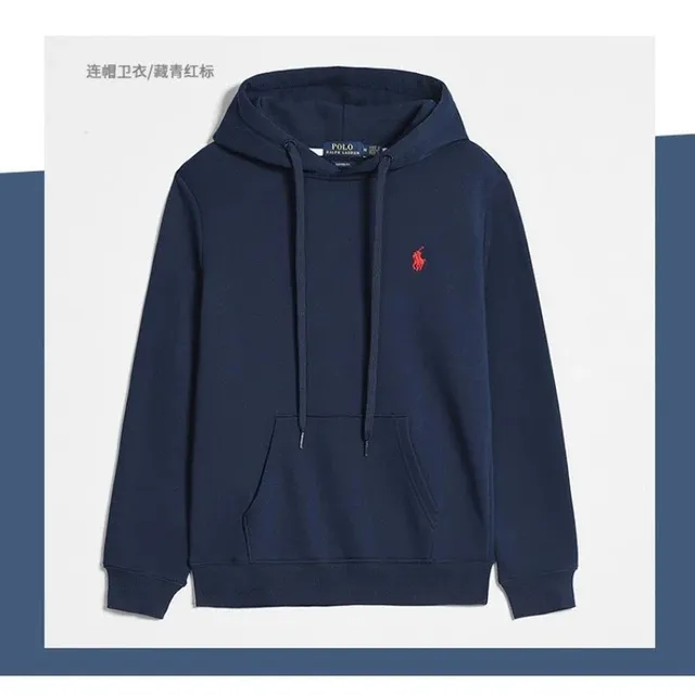 套头款宝蓝红标