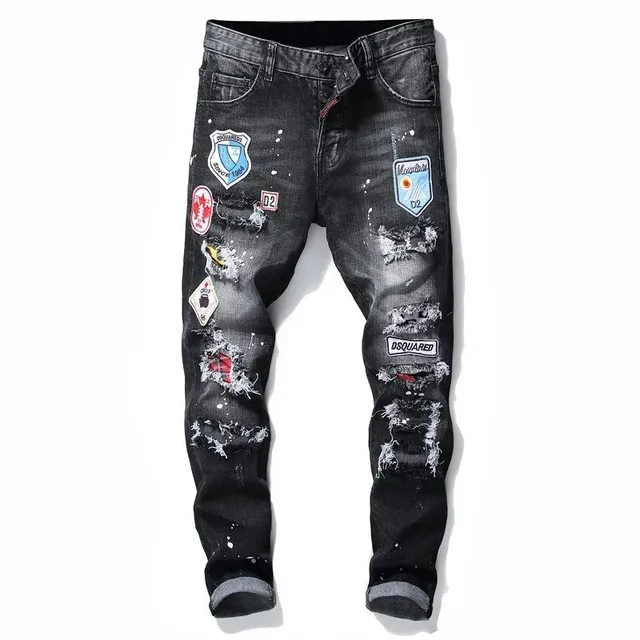 Dsquared2 Distressed Patch Jeans Multi-Patch