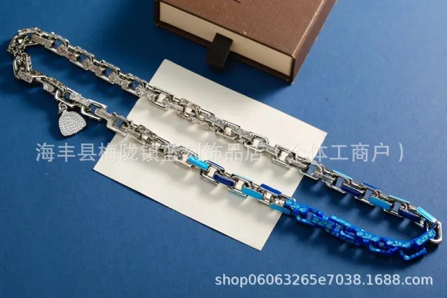 Swarovski Chain Necklace Crystal-Embellished Link with Heart Charm