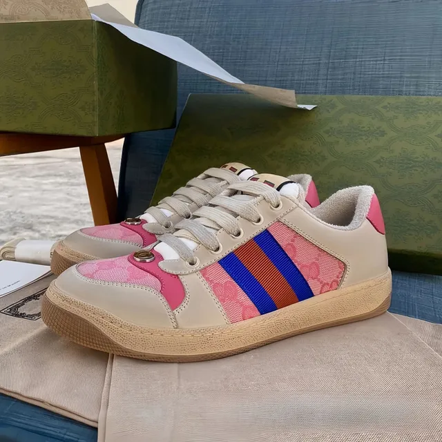 Gucci GG Superstar Web Stripe Pink