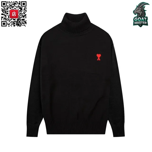 Amiri Turtleneck Sweater Red Heart Logo