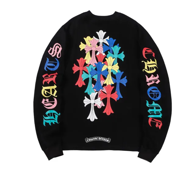 Chrome Hearts Long Sleeve Crewneck Multi-Color Cross Print