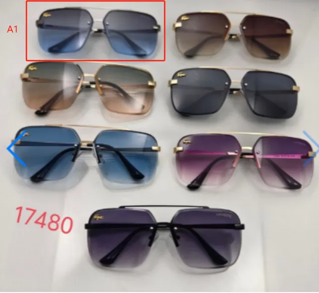 Lacoste Sunglasses Gradient Lens Aviator-Style