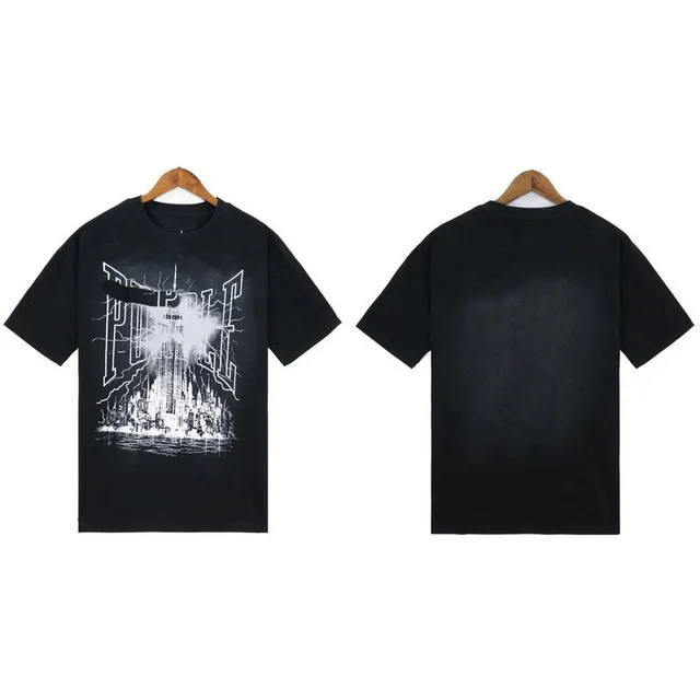 Graphic T-Shirt City Lightning Print