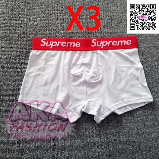 Supreme Box Logo Brief White with Red Waistband