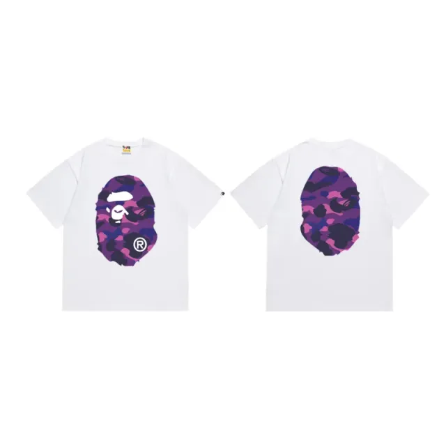 BAPE Ape Head Tee Purple Camo
