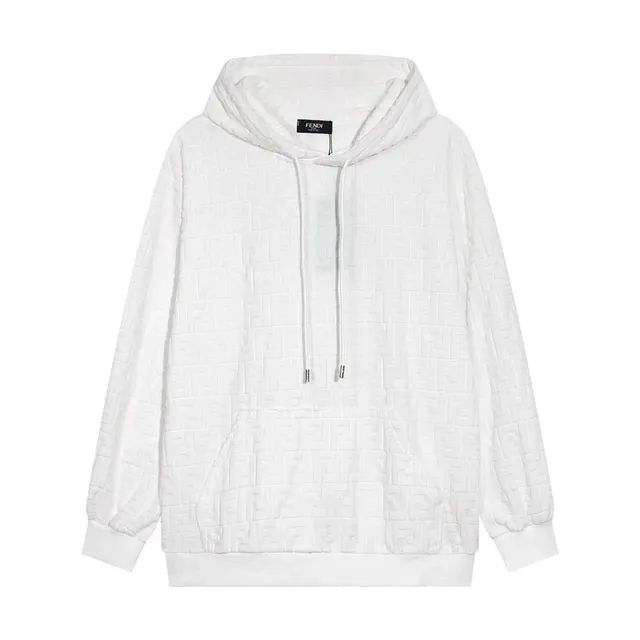 Fendi FF Logo Hoodie Embroidered FF Pattern