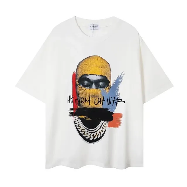 Saint Laurent Graphic T-Shirt Balaclava Print