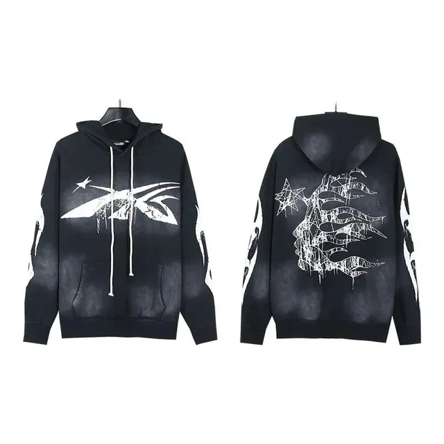 Hellstar Hoodie Graffiti Print