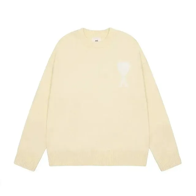 AMI Paris Crewneck Sweater Heart Logo