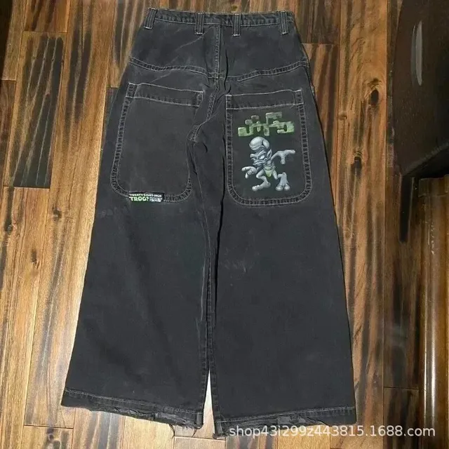 Corteiz Alien Print Baggy Jeans