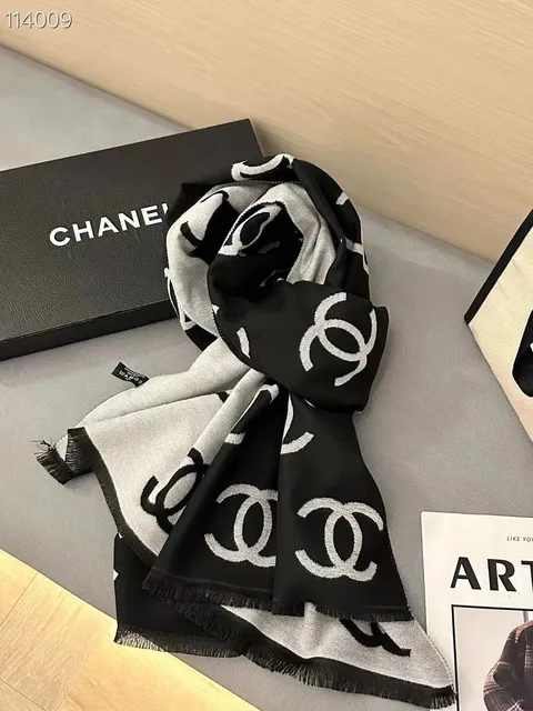 Chanel Logo Scarf CC Monogram