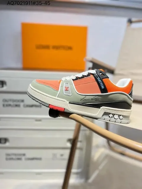 Louis Vuitton LV Trainer Orange Grey