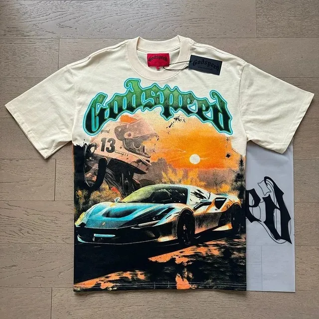Broken Planet Graphic Tee Racing Car Print