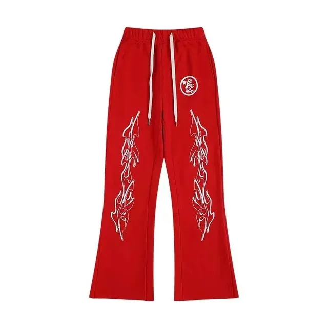Hellstar Flared Sweatpants Flame Print