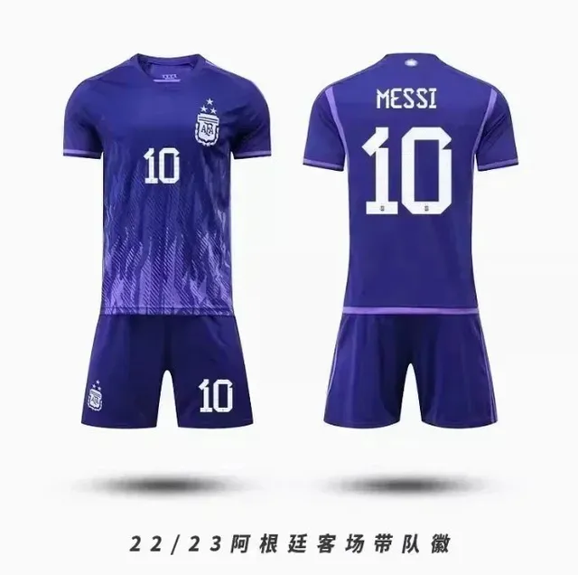 Adidas × Argentina National Team Argentina 2022/23 Away Kit Messi #10