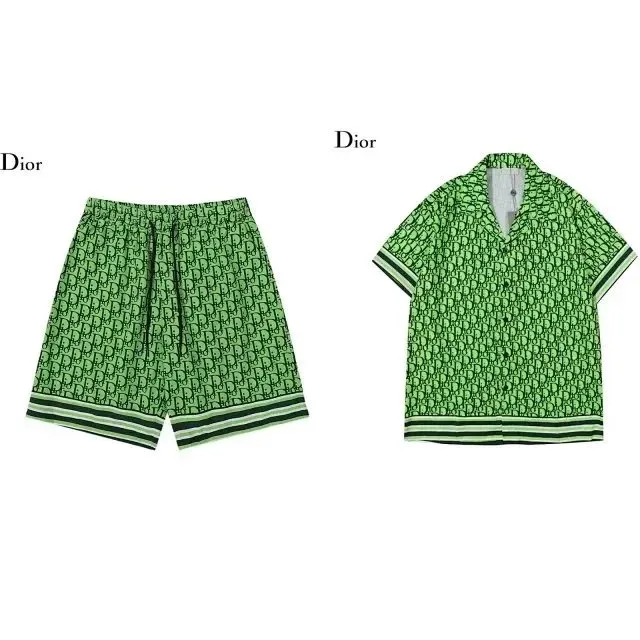 Dior Oblique Print Set Green Monogram