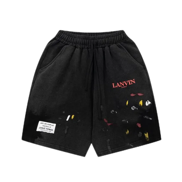 Lanvin Art on Display Shorts Paint Splatter