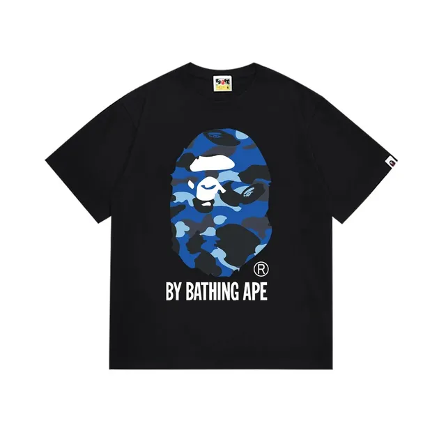 BAPE Ape Head Tee Blue Camo