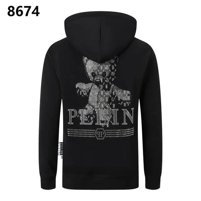 Philipp Plein Hoodie Crystal Bear Logo