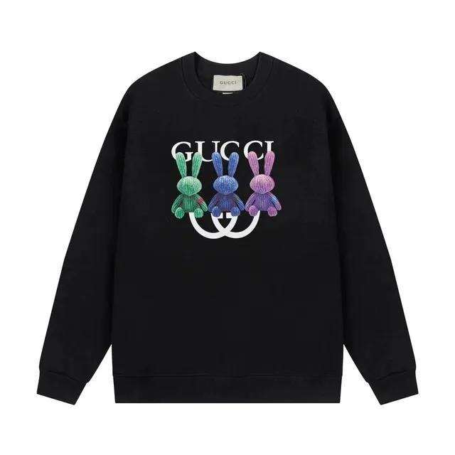 Gucci Corduroy Rabbit Sweatshirt Triple Rabbit Print