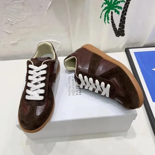 Maison Margiela Future Sneaker Brown Suede and Leather