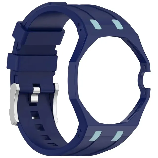 Audemars Piguet Royal Oak Case & Strap Blue Rubber Strap with Light Blue Inserts