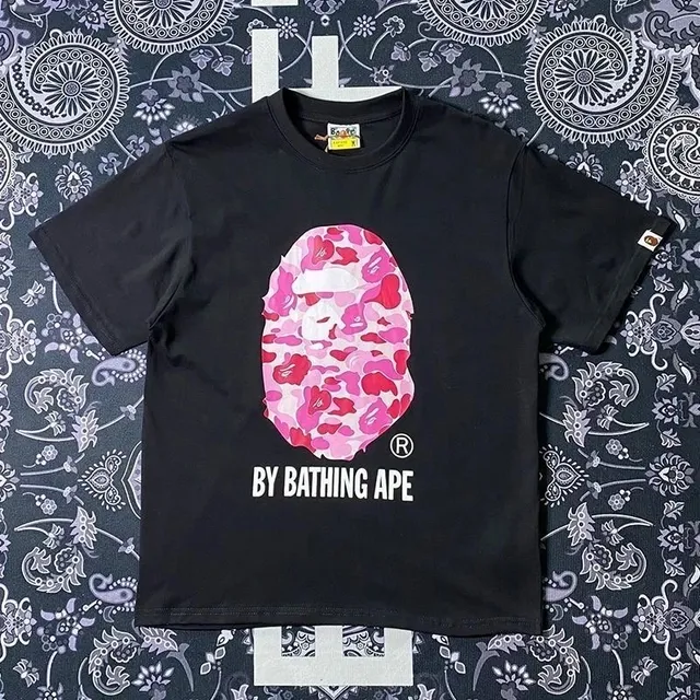 BAPE Shark Tee Pink Camo Ape Head