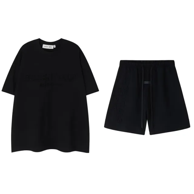 Fear of God Essentials Essentials Set Black Embossed Logo